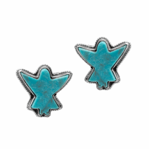 1 Stone Turquoise Earrings GZ NW 5658