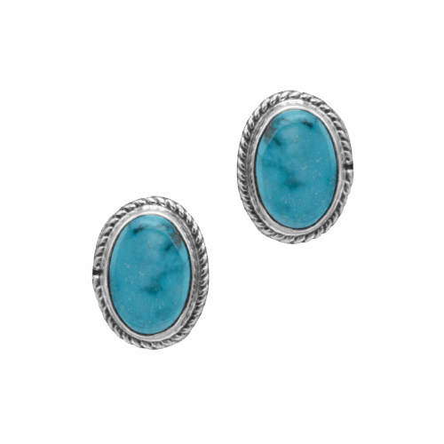 1 Stone Turquoise Earrings GZ NW 5657