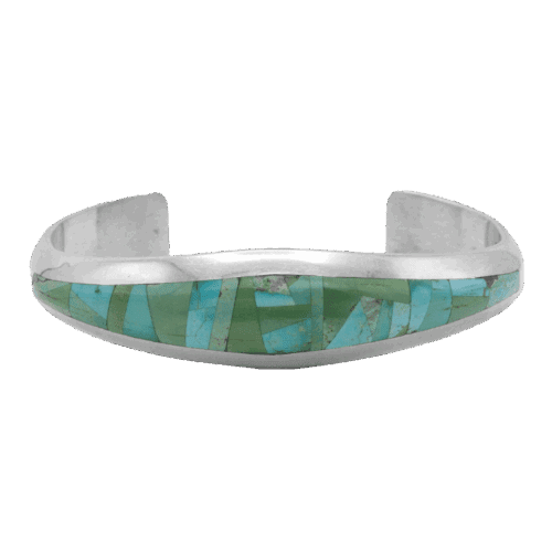 Inlay Persian Turquoise Cuff Bracelet GZ NW 5668