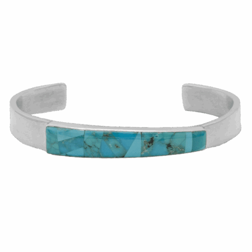 Inlay Fox Turquoise Cuff Bracelet GZ NW 5644