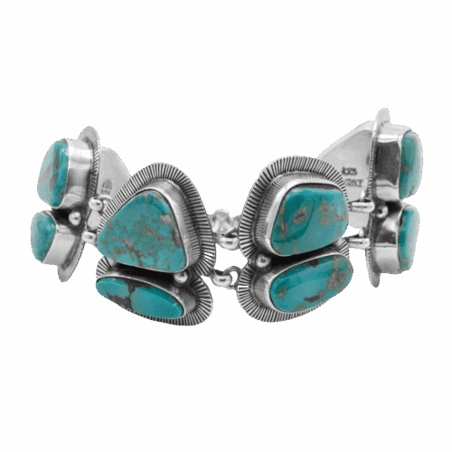 Multi-stone Royston Turquoise Link Bracelet GZ NW 5614