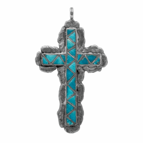 Vintage Turquoise Cross Pendant GZ NW 5665