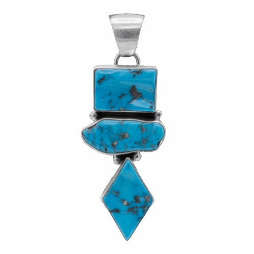 3 Stone Sleeping Beauty Turquoise Pendant GZ NW 5604