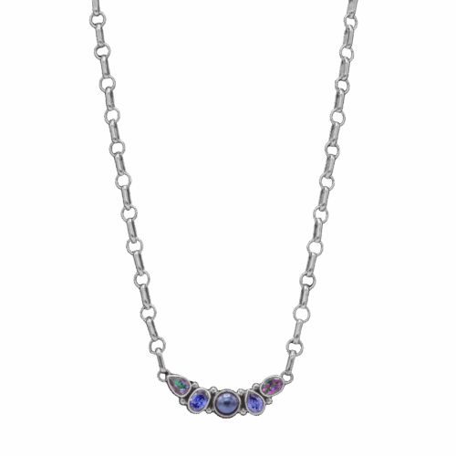 FWP, Tanzanite and Mystic Fire CZ Necklace GZ NW 5589