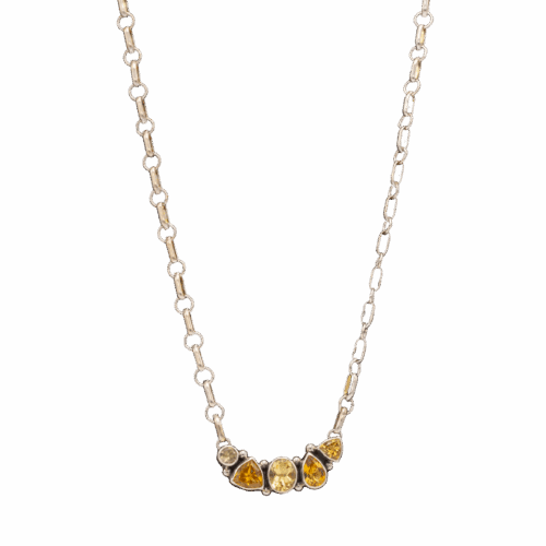 5 Stone Citrine Necklace GZ NW 5588