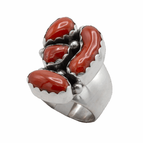 4 Stone Coral Ring GZ NW 5640