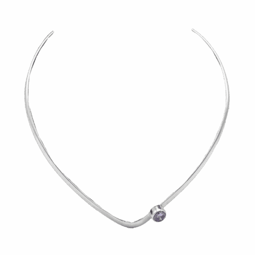 V-neck Wire with Lunar Lavender Stone GZ NW 5749