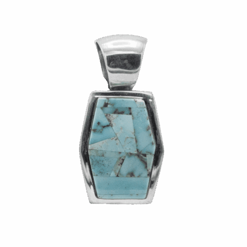Inlay Dry Creek Turquoise Pendant GZ NW 5775