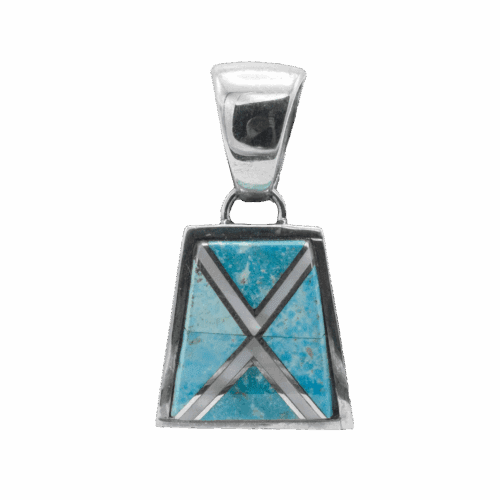 Inlay Turquoise & Mother of Pearl Pendant GZ NW 5770