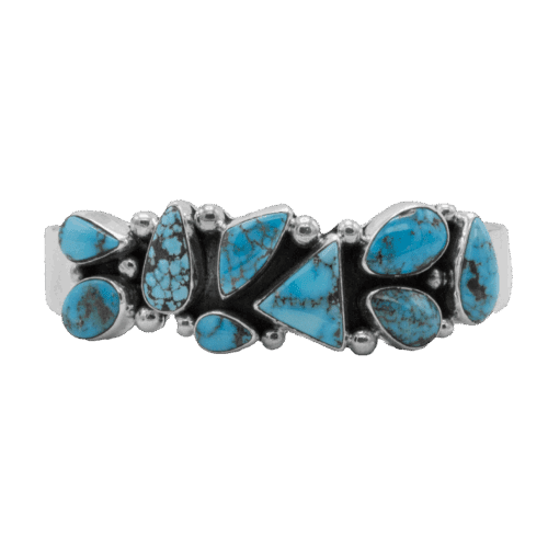 Multi-stone Nevada Blue Turquoise Cuff Bracelet GZ NW 5803