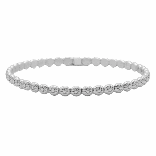 Sterling Silver Floret Bangle Bracelet GZ NW 5722