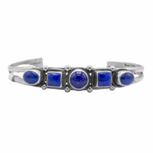 5 Stone Lapis Cuff Bracelet GZ NW 5820