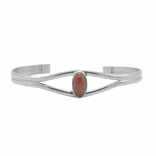 1 Stone Coral Cuff Bracelet GZ NW 5732