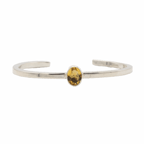 1 Stone Citrine Cuff Bracelet GZ NW 5739