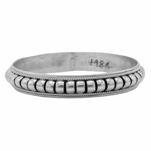 Sterling Silver Ribbed Bangle Bracelet GZ NW 5714