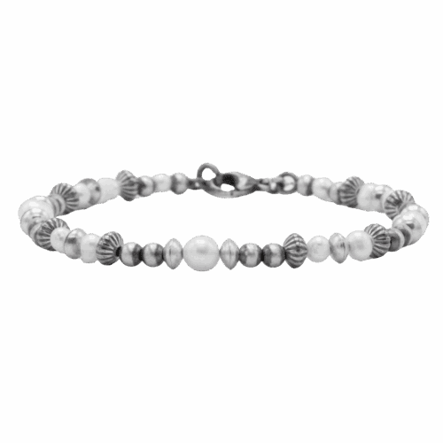 Sterling Silver and Pearl Bracelet GZ NW 5713