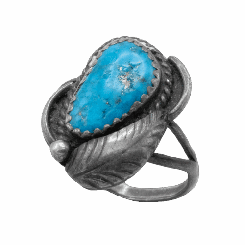 Vintage 1 Stone Turquoise Ring GZ NW 5708