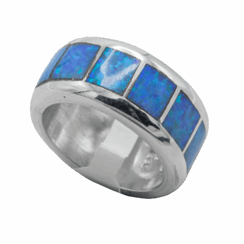 Inlay Blue Opal Ring GZ NW 5700