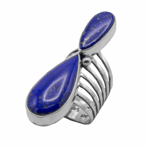 2 Stone Lapis Ring GZ NW 5694