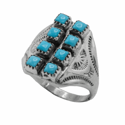 8 Stone Turquoise Ring GZ NW 5693