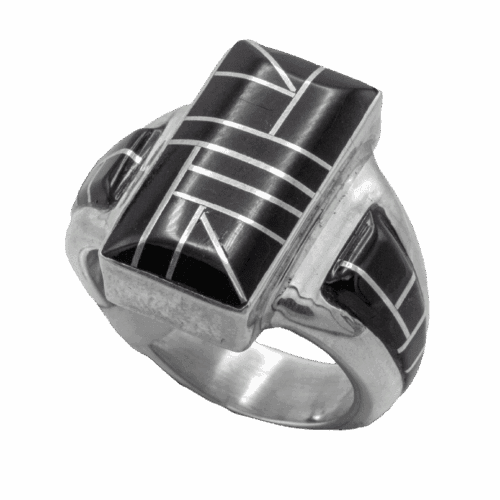 Inlay Jet Ring GZ NW 5688