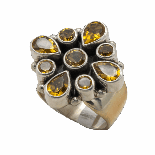 Multi-stone Citrine Ring GZ NW 5681