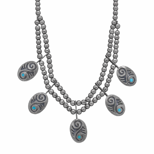 Vintage Sterling Silver Necklace GZ NW 5745