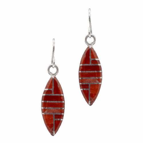 Inlay Coral Earrings GZ NW 5906