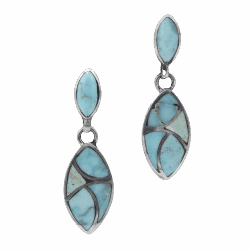 Inlay Dry Creek Turquoise Earrings GZ NW 5831