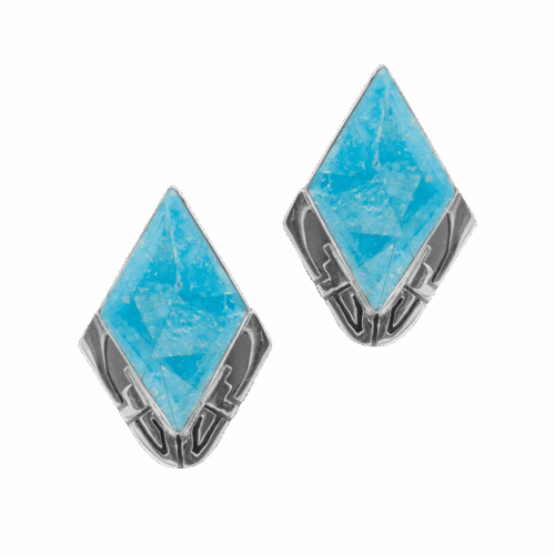 Inlay Sleeping Beauty Turquoise Earrings GZ NW 5867