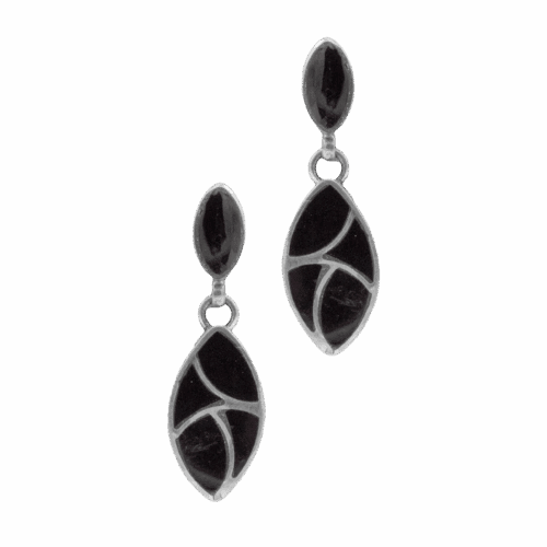 Inlay Jet Earrings GZ NW 5874