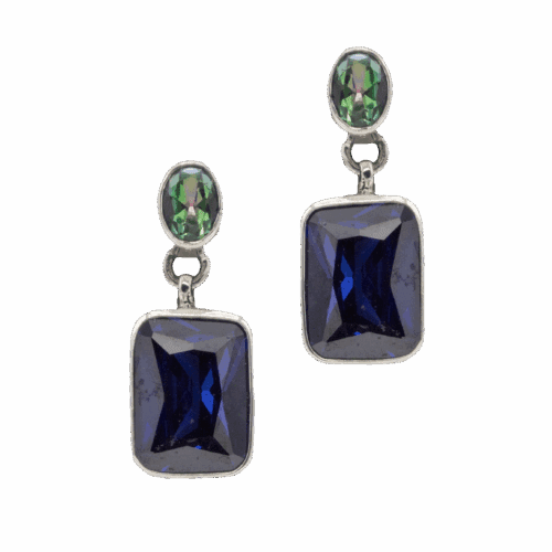 Tanzanite and Mystic Fire Topaz Earrings GZ NW 5901