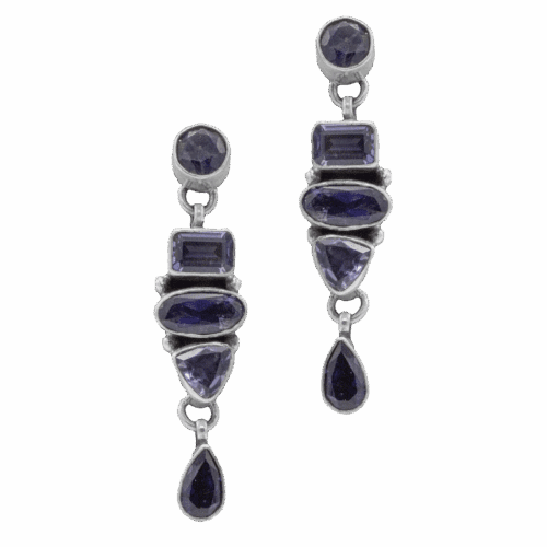 5 Stone Iolite Earrings GZ NW 5887