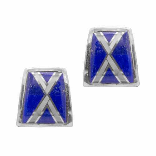Inlay Lapis & Mother of Pearl Earrings GZ NW 5856