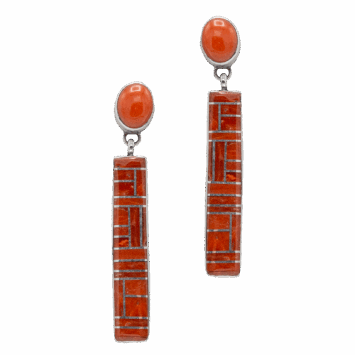 Inlay Coral Earrings GZ NW 5850