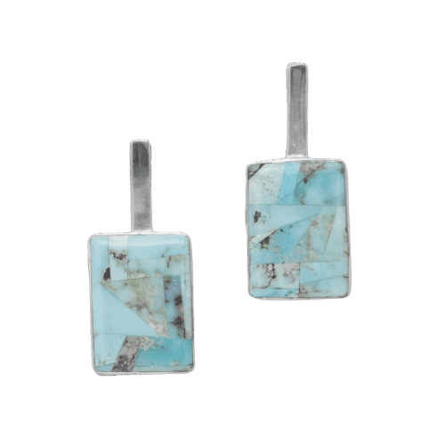 Inlay Dry Creek Turquoise Earrings GZ NW 5849