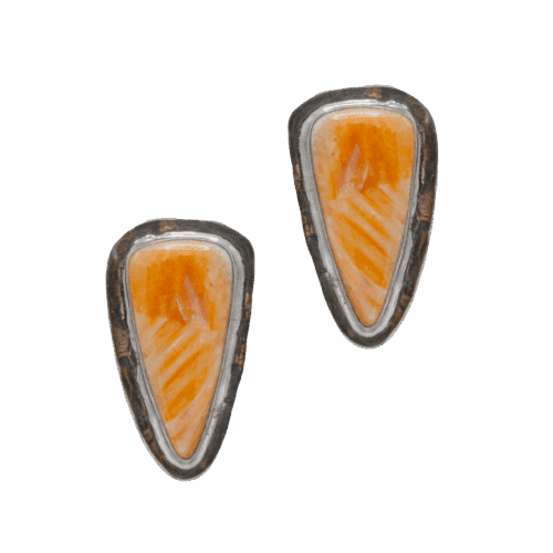 Inlay Spiny Oyster Earrings GZ NW 5848