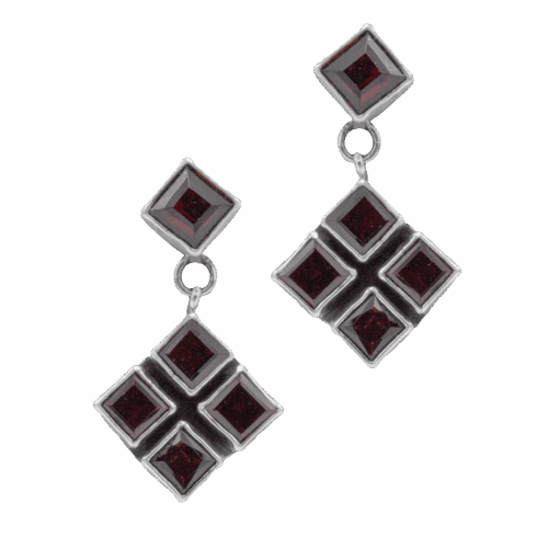 Multi-stone Garnet Earrings GZ NW 5847