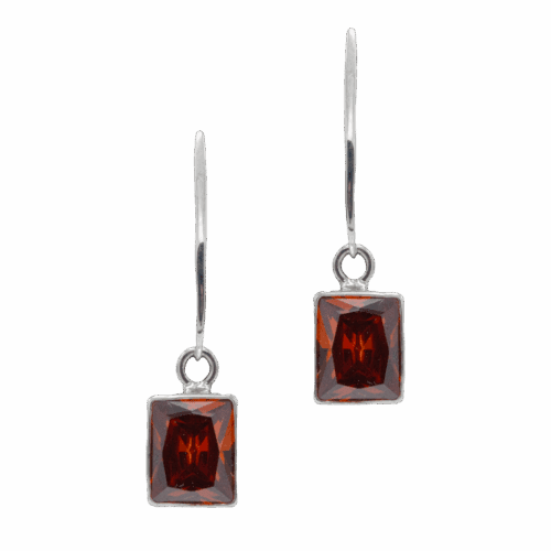 1 Stone Orange CZ Earrings GZ NW 5841