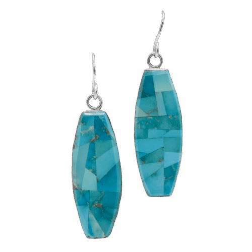 Inlay Fox Turquoise Earrings GZ NW 5838